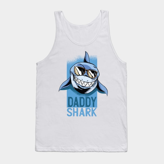 Daddy Shark Tank Top by TomCage
